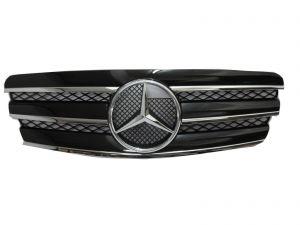 Решетка радиатора AMG Style 3FIN Chrome Black для MERCEDES-BENZ W211 2003-2006